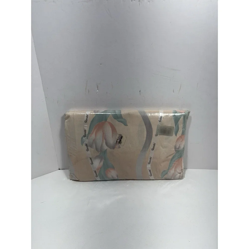 Wamsutta Supercale Easy‎ Care Full Fitted Sheet Cloisonne Tulips Floral 200 TC